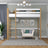 White and Oak Wooden Loft Bed – Children’s Room, Solid Wood, Scandi Style