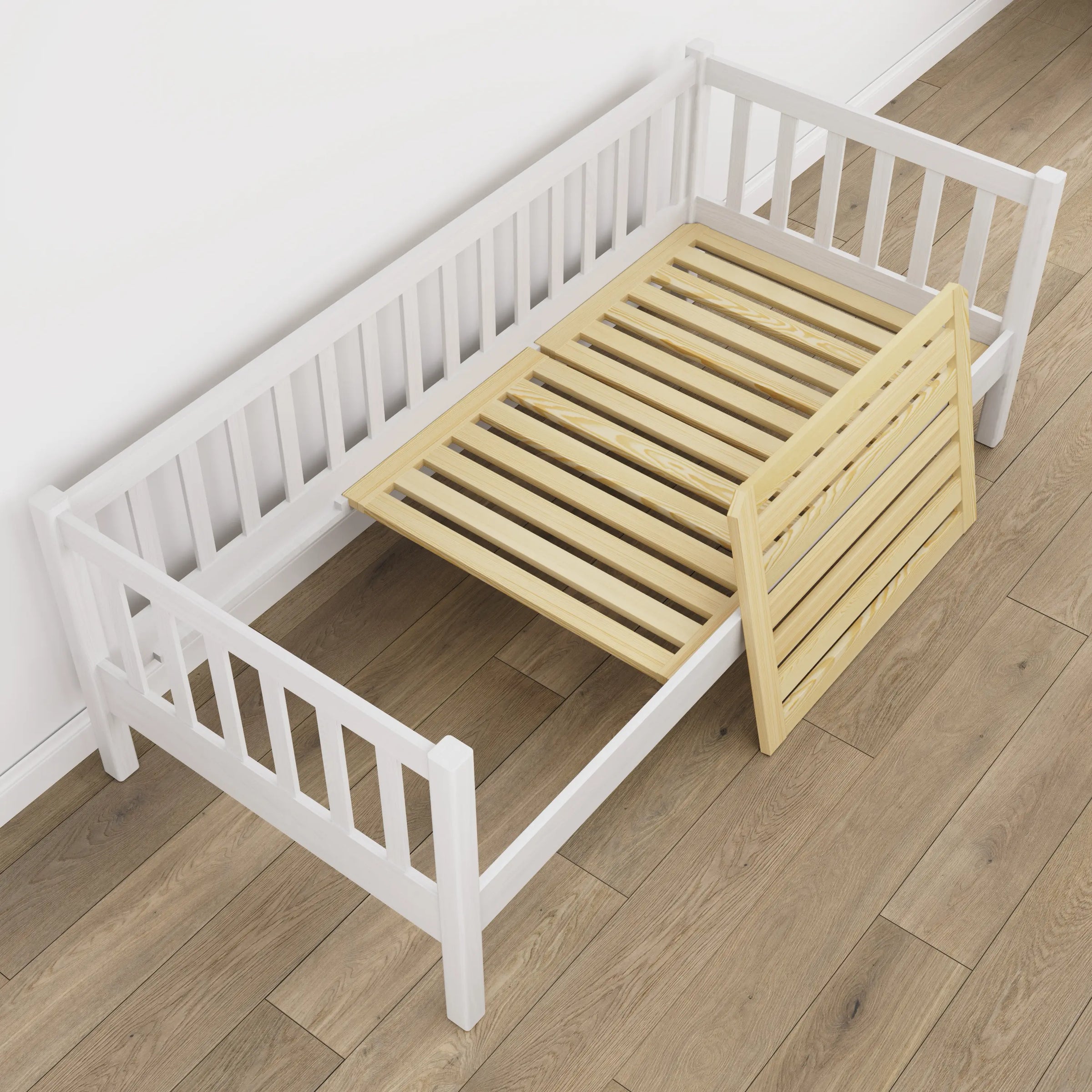 Balta medinė sofa-lova - medžio detalės ir sujungimai, Nizio Home