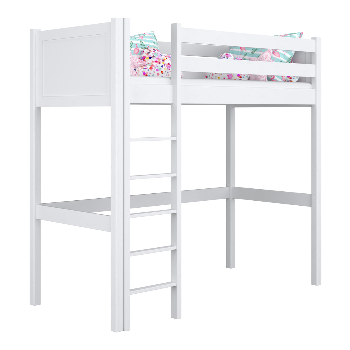 N06 Wooden Loft Bed in Custom RAL/NCS Color – Solid Wood, Nizio