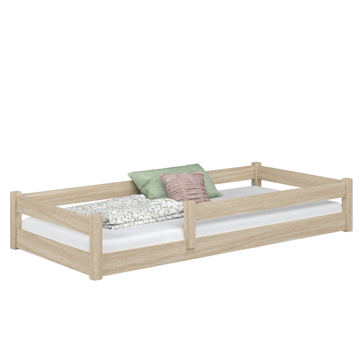Žema ąžuolinė lova, balintas ąžuolas - sandūrų detalės, Nizio Home