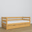 Natūralios pušies sofa-lova - medinės detalės, aukštos kokybės Nizio