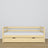 Bespalvė pušinė sofa-lova su stalčiumi iš medžio - matmenys ir schema, Nizio