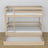 Bunk bed in bleached oak - oak frame with slats, side view