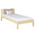 Łóżko pojedyncze drewniane sosna bezbarwna – pokój dziecięcy, lite drewno, styl scandi
