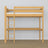 Loft bed natural pine with desk – study space under the sleeping area, wooden