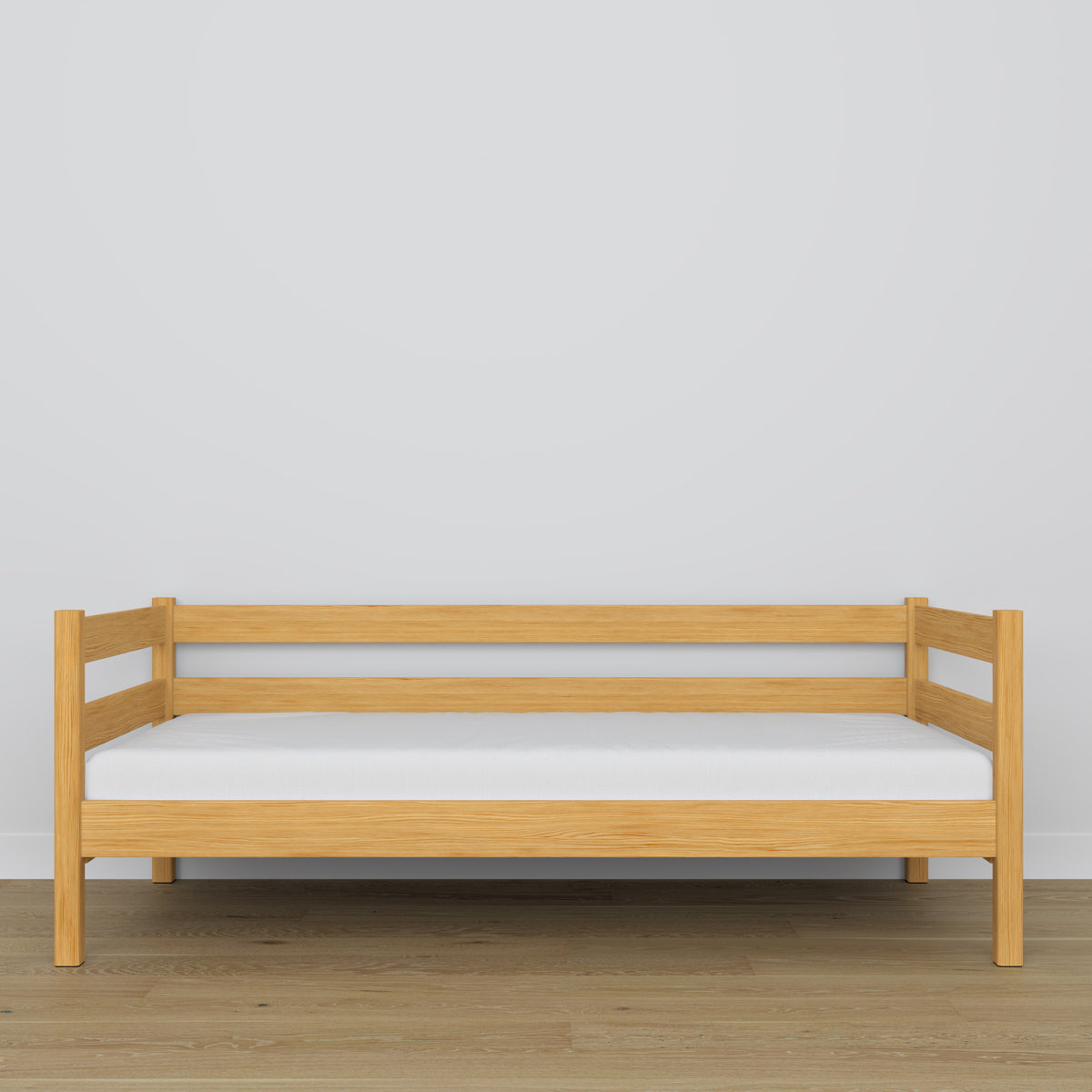Medinė sofa-lova, natūrali pušis - medžio detalės ir sandūros, Nizio Home