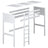 Loft bed natural oak oak – dimensions and diagram, Nizio