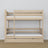 Bunk bed in bleached oak - oak frame with slats, mattress drawer