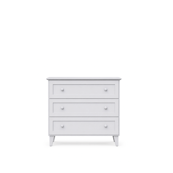 Komoda z 3 szufladami drewniane popielaty 105 cm – sypialnia, styl skandynawski